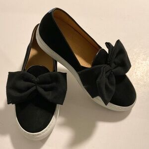 CHATELLES PARIS Black Suede Bow Size EU 37 Women 7